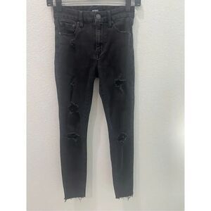 Aeropostale High Waisted Black Curvy Skinny Jeans Size 0